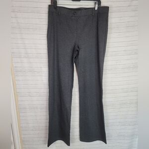 Boot-Cut Classic Dress Pant Yoga Pant in Charcoal, sz XL LONG